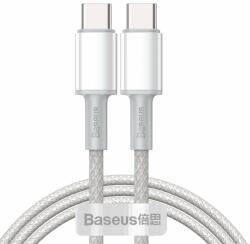 Baseus Cablu Type-C la Type-C Baseus High Density Fast Charging 100W White (1m, impletitura nylon) (CATGD-02)