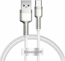Baseus Cablu USB la Type-C Baseus Cafule Series Metal 40W White (1m, impletitura nylon) (CATJK-A02)