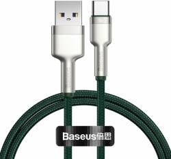 Baseus Cablu USB la Type-C Baseus Cafule Series Metal 40W Green (1m, impletitura nylon) (CATJK-A06)
