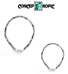  Bratara Iolit Diametru 65 mm - Rotund Fatetat 3x3 mm - Accesorii Argint 925