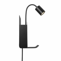 Nordlux Aplica de perete, mufa USB, design modern ROOMI negru 2112551003 NL (2112551003 NL)