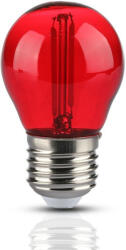 V-TAC Bec LED 2W, Filament, E27, G45, Culoare Rosie (15389-)
