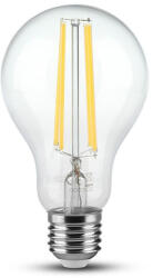 V-TAC Bec LED 12.5W, Filament, E27, A70, Sticla Clara, Lumina Rece 6400K (15432-)