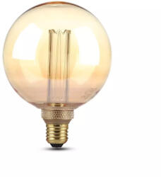 V-TAC Bec ART LED 4W, Filament, G125, E27, Sticla Aspect Chihlimbar (13131-)