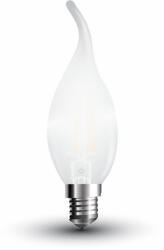 V-TAC Bec LED - 4W, Filament, E14, Dispersor Semi Transparent, Candle Tail, 6400K (17963-)