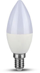 V-TAC Bec LED 4.5W, E14, Lumanare, Plastic, Lumina Naturala 4000K Cip SAMSUNG (13281-)