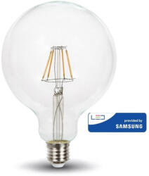 V-TAC Bec LED Filament 6W, G125, E27, Lumina Calda 2700K cu Cip Samsung (14757-)