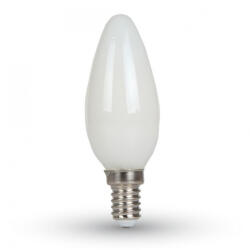 V-TAC Bec LED - 4W, Filament, E14, Dispersor Opac Candle, 4000K (17961-)