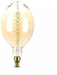 V-TAC Bec LED 8W, Filament Dublu, E27, BF180, Aspect Chihlimbar Dimabil, 2000K (13135-)