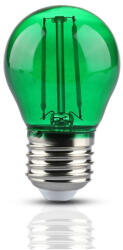 V-TAC Bec LED 2W, Filament, E27, G45, Culoare Verde (15390-)
