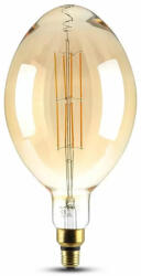 V-TAC Bec LED 8W Filament, E27, BF180, Aspect Chihlimbar Dimabil, 2000K (13136-)