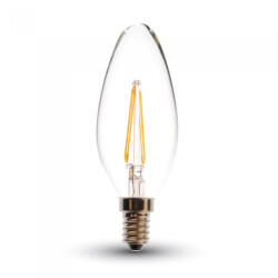 V-TAC Bec LED - 4W, Filament, E14, Candle, 2700K, Dimabil (18194-)