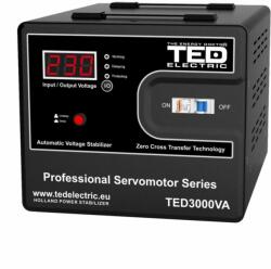 Ted Electric Stabilizator retea maxim 3100VA / 1800W cu servomotor TED Electric TED3100SVC (TED3100SVC / TED000163)