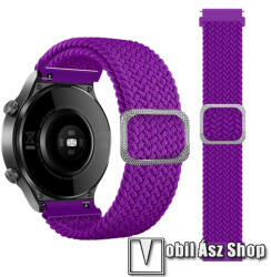  Okosóra szíj - szövet, sztreccses, állítható - LILA - 240mm hosszú, 22mm széles - SAMSUNG Galaxy Watch 46mm / Watch GT2 46mm / Watch GT 2e / Galaxy Watch3 45mm / Honor MagicWatch 2 46mm