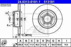 ATE Disc frana ATE PowerDisc 24.0313-0181.1 (24.0313-0181.1)