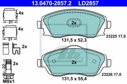 ATE set placute frana, frana disc ATE Ceramic 13.0470-2857.2 (13.0470-2857.2)