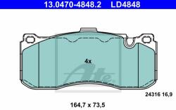 ATE set placute frana, frana disc ATE Ceramic 13.0470-4848.2 (13.0470-4848.2)