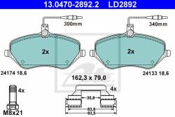 ATE set placute frana, frana disc ATE Ceramic 13.0470-2892.2 (13.0470-2892.2)