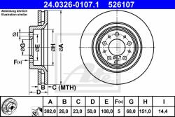 ATE Disc frana ATE PowerDisc 24.0326-0107.1 (24.0326-0107.1)