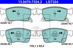 ATE set placute frana, frana disc ATE Ceramic 13.0470-7324.2 (13.0470-7324.2)
