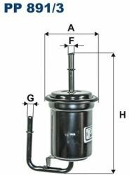 FILTRON filtru combustibil FILTRON PP 891/3 (PP 891/3) - automobilus