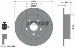 TEXTAR Disc frana TEXTAR 92222500 (92222500) - automobilus
