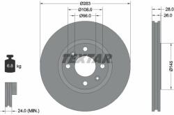TEXTAR Disc frana TEXTAR PRO 92078703 (92078703)