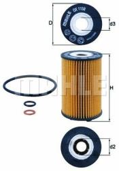 MAHLE Filtru ulei MAHLE OX 1158D (OX 1158D) - automobilus