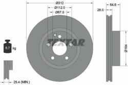 TEXTAR Disc frana TEXTAR PRO+ 92115305 (92115305)