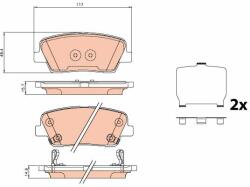 TRW set placute frana, frana disc TRW GDB3624 (GDB3624) - automobilus