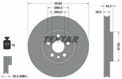 TEXTAR Disc frana TEXTAR 92115003 - automobilus