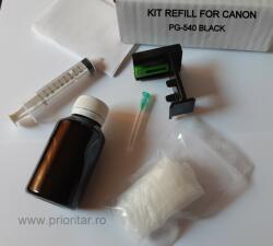 Canon Kit refill reincarcare cartuse Canon PG-540 PG-540XL negru PG540 pt Canon PIXMA MG2250 MG4250 MX375 MX395 MX435