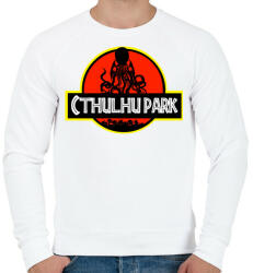 printfashion Cthulhu Park - Férfi pulóver - Fehér (5005351)