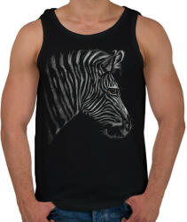 printfashion Zebra portré - Férfi atléta - Fekete (5027775)