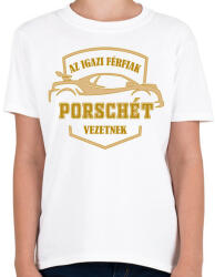 printfashion Porsche sofőr - Gyerek póló - Fehér (4995919)