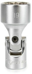 Genius Tools 355619 3/8"-os 12 lapú csuklós dugókulcs, 19 mm (355619)