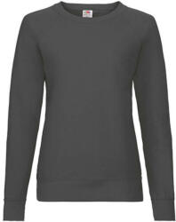 Fruit of the Loom Női Pulóver Hosszú ujjú Fruit of the Loom Lightweight Raglan Sweat Lady-Fit - XL, Világos grafitszürke