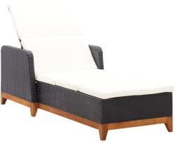 vidaXL Polyrattan és tömör akácfa (46012)