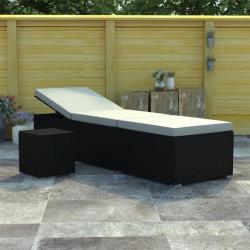 vidaXL Polyrattan párnával és teázóasztallal (46225)