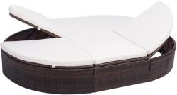 vidaXL Polyrattan párnával (42939)