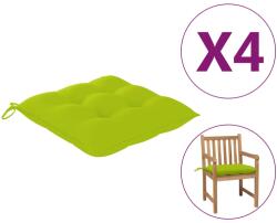 vidaXL Perne de scaun, 4 buc. , verde aprins, 50x50x7 cm, textil oxford (314930)