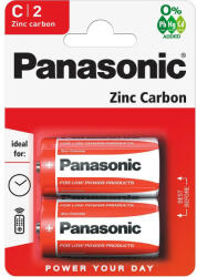 Panasonic R14R-2BP RED ZINC féltartós elem, C (baby), 2 db/bliszter (R14R-2BP)