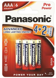 Panasonic LR03PPG-6BP4-2-PAN PRO POWER alkáli tartós elem, AAA (micro), 6 db/bliszter (LR03PPG-6BP4-2-PAN)