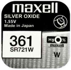 Maxell SR721W 1.55V ezüst-oxid gombelem (SR721W-MAX)