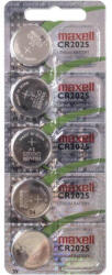 Maxell CR2025 3V lítium gombelem, 5 db/bliszter (CR2025-5BP-MAX)