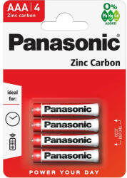 Panasonic R03R-4BP RED ZINC féltartós elem, AAA (micro), 4 db/bliszter (R03R-4BP)