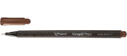 Maped Fineliner 0.4 mm, maro inchis, Graph Peps Maped 749112