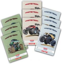 Herlitz Caiet A5, 48 file, patratele, colturi rotunjite, Monster Truck, 10 buc/set Herlitz PCKHZ9487510