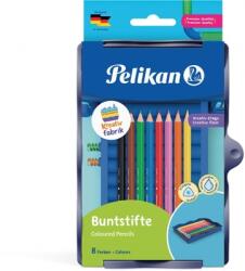Pelikan Creioane colorate solubile in apa, 8 culori/set, in tavita pentru set Kreativ, Pelikan 700894