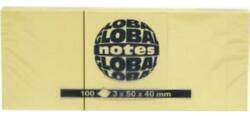 Luna Global Notes: Öntapadós 100 lapos sárga jegyzetfüzet 3db-os szett 50x40mm (000058904) - innotechshop
